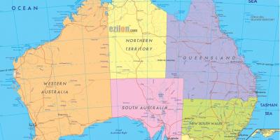 Politisk karta Australien