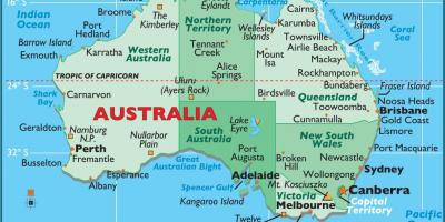 Australien på en karta