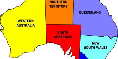 Stater i Australien karta