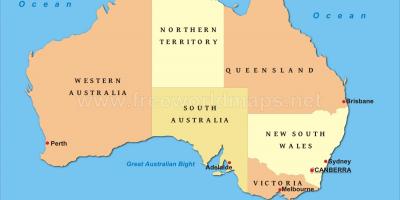 Australien karta politiska